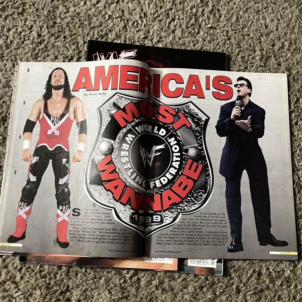 Vintage 1999 WWF Magazine Lot 5 Triple H Rock Edge Christian Mr Ass Wrestling